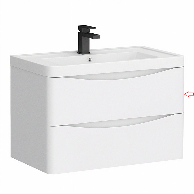 Drawer Front for Monza 750mm Wall Hung Drawer Vanity Unit Gloss White