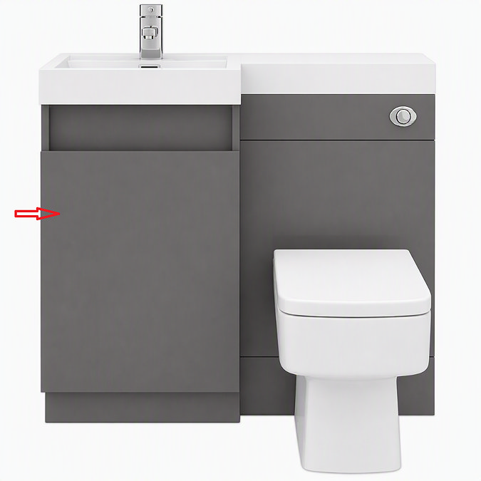 Drawer Front Panel for Arezzo 900mm Gloss Grey Combination Bathroom Suite Unit