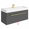 Drawer panel for Valencia 1200 Gloss Grey Minimalist Wall Hung Vanity Unit
