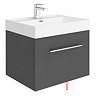 Drawer panel for Valencia 600 Gloss Grey Minimalist Wall Hung Vanity Unit