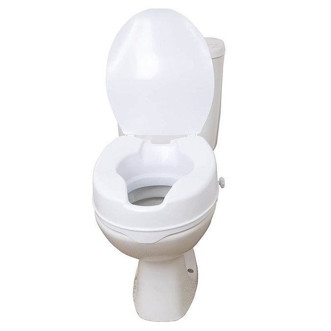Drive DeVilbiss Raised Toilet Seat 2" with Lid - 12063 Large Image