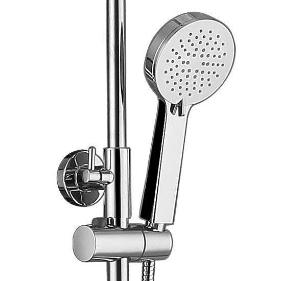 Dual Control Bar Shower Valve with Fixed Head and Slide Rail - Chrome  Feature Large Image