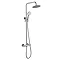 Dual Control Bar Shower Valve with Fixed Head and Slide Rail - Chrome Large Image