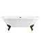 Duke 1695 Double Ended Roll Top Bath + Antique Brass Leg Set  Profile Large Image