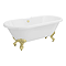 Duke 1695 Double Ended Roll Top Bath + Brushed Brass Leg Set