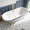 Duke 1695 Double Ended Roll Top Bath + Brushed Brass Leg Set