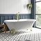 Duke 1695 Double Ended Roll Top Bath + Brushed Brass Leg Set