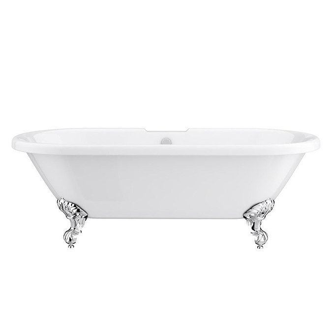 Duke 1695 Double Ended Roll Top Bath + Chrome Leg Set  Profile Large Image