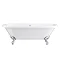 Duke 1695 Double Ended Roll Top Bath + Chrome Leg Set  Profile Large Image