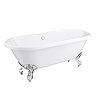 Duke 1695 Double Ended Roll Top Bath + Chrome Leg Set  Feature Large Image