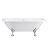Duke 1695 Double Ended Roll Top Bath with Chrome Leg Set Profile Large Image