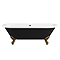 Duke Black 1695 Double Ended Roll Top Bath + Antique Brass Leg Set