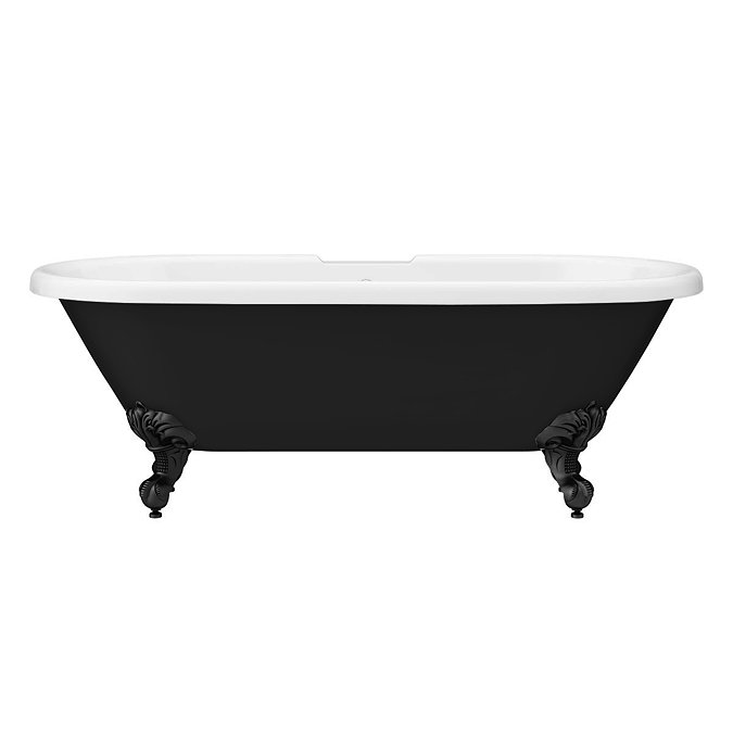 Duke Black 1695 Double Ended Roll Top Bath + Matt Black Leg Set