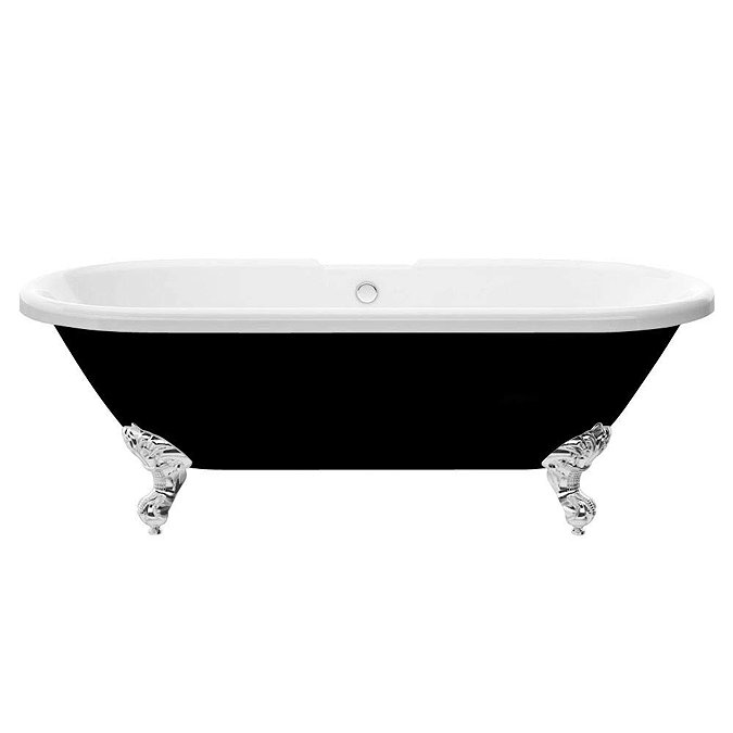 Duke Black 1695 Double Ended Roll Top Bath w. Ball + Claw Leg Set  Profile Large Image