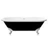 Duke Black 1695 Double Ended Roll Top Bath w. Ball + Claw Leg Set  Profile Large Image