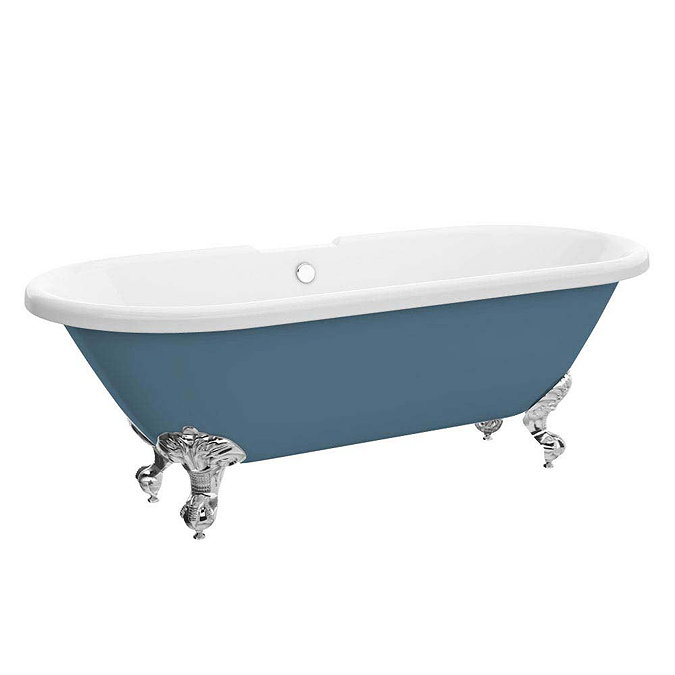 Duke Blue 1695 Double Ended Roll Top Bath w. Ball + Claw Leg Set  additional Large Image