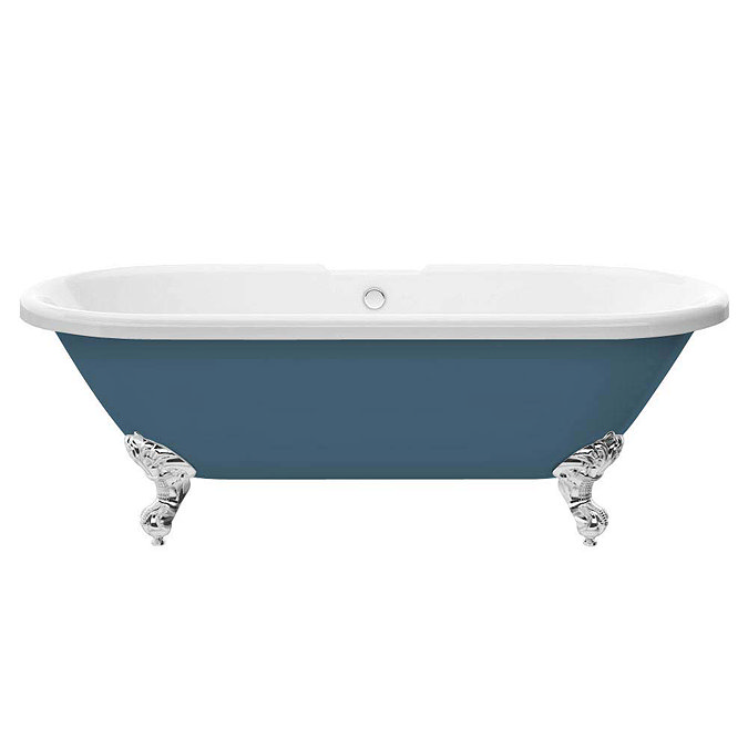 Duke Blue 1695 Double Ended Roll Top Bath w. Ball + Claw Leg Set  Profile Large Image