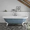 Duke Blue 1695 Double Ended Roll Top Bath w. Ball + Claw Leg Set Large Image