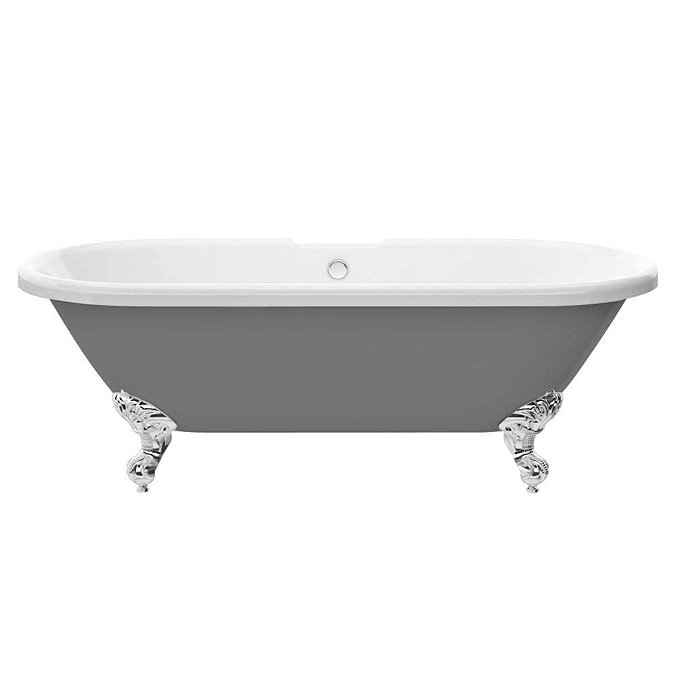 Duke Grey 1695 Double Ended Roll Top Bath w. Ball + Claw Leg Set  Profile Large Image