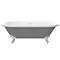 Duke Grey 1695 Double Ended Roll Top Bath w. Ball + Claw Leg Set  Profile Large Image