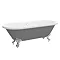 Duke Grey 1695 Double Ended Roll Top Bath w. Ball + Claw Leg Set  additional Large Image