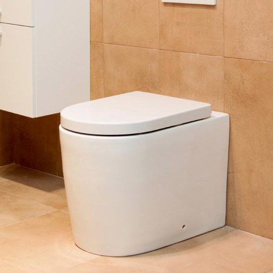 Durab Adam Round Back to Wall Toilet Pan with Soft-Close Seat - TLT-ADAM-BTW Large Image