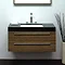 Durab Bella 1000 Zebrano Wall Mounted Vanity Unit with Basin Large Image