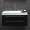 Durab Maria 1000 Wall Mounted Vanity Unit with Basin - Blackwood Large Image