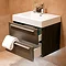 Durab Signature 690 Wall Mounted Vanity Unit with Basin - Grey Oak Profile Large Image