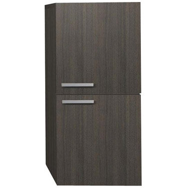 Durab Signature 690 Wall Mounted Vanity Unit with Basin & Side Cabinet - Grey Oak Profile Large Image
