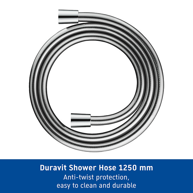 Duravit 1.25m Universal Shower Flex Hose - Chrome