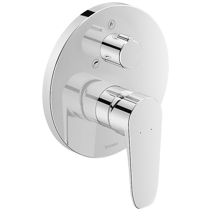 Duravit B.1 Single Lever Bath Mixer with Diverter for Concealed Installation - B15210012010 Large Im