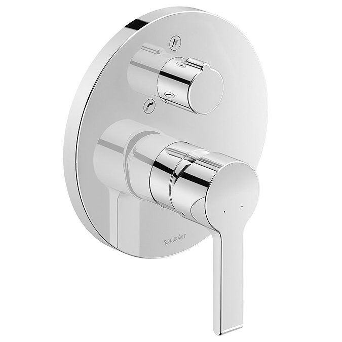 Duravit B.2 Single Lever Bath Mixer with Diverter for Concealed Installation - B25210012010 Large Im