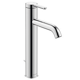 Duravit C.1 L-Size Single Lever Basin Mixer with Pop-up Waste - Chrome - C11030001010 Large Image
