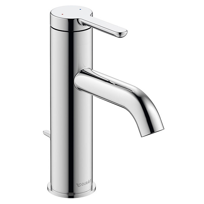 Duravit C.1 M-Size Single Lever Basin Mixer with Pop-up Waste - Chrome - C11020001010 Large Image