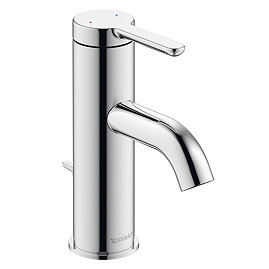 Duravit C.1 S-Size Single Lever Basin Mixer with Pop-up Waste - Chrome - C11010001010 Large Image