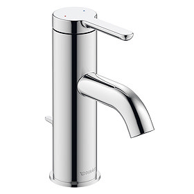 Duravit C.1 S-Size Single Lever Basin Mixer with Pop-up Waste - Chrome - C11010001010 Large Image