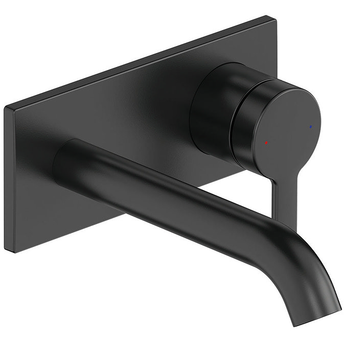 Duravit C.1 Wall Mounted Single Lever Basin Mixer - Matt Black - C11070003046 Large Image