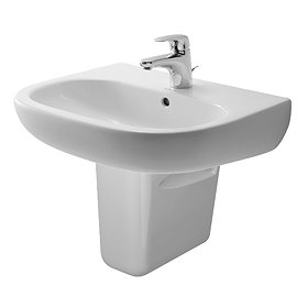 Duravit D-Code 1TH Basin + Semi Pedestal Large Image