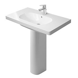 Duravit D-Code 1TH Washbasin + Full Pedestal Medium Image