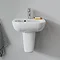 Duravit D-Code 450mm 1TH Handrinse Basin + Semi Pedestal  Profile Large Image