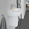 Duravit D-Code 450mm 1TH Handrinse Basin + Semi Pedestal  In Bathroom Large Image