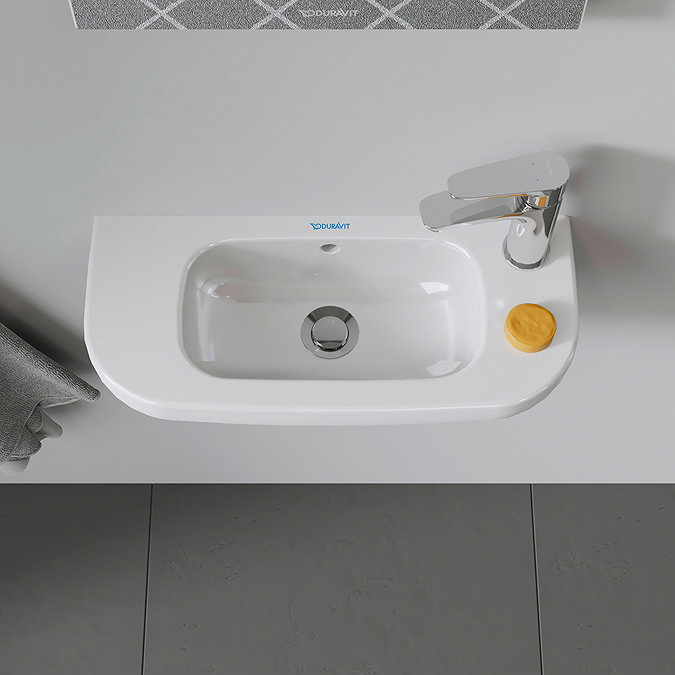 Duravit D-Code 500mm 1TH Wall Hung Handrinse Basin  Feature Large Image