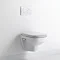 Duravit D-Code Compact HygieneGlaze Wall Hung Toilet + Seat  additional Large Image