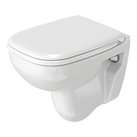 Duravit D-Code Compact HygieneGlaze Wall Hung Toilet + Seat Medium Image