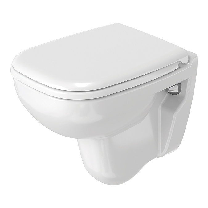 Duravit D-Code Compact HygieneGlaze Wall Hung Toilet + Seat Large Image