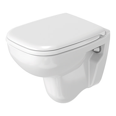 Duravit D-Code Compact HygieneGlaze Wall Hung Toilet + Seat  Profile Large Image