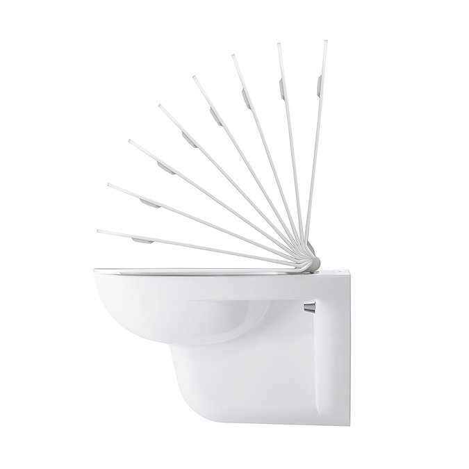 Duravit D-Code HygieneGlaze Wall Hung Toilet + Seat In Bathroom Large Image