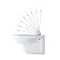 Duravit D-Code HygieneGlaze Wall Hung Toilet + Seat  In Bathroom Large Image