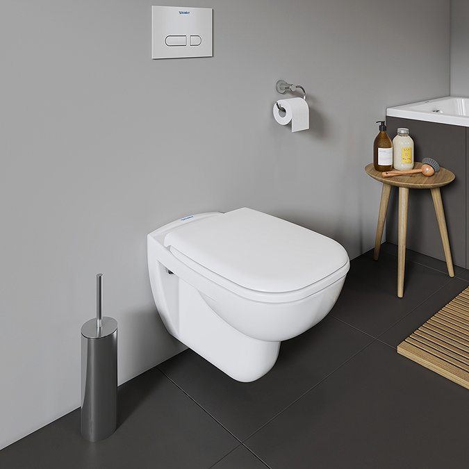 Duravit D-Code HygieneGlaze Wall Hung Toilet + Seat Newest Large Image